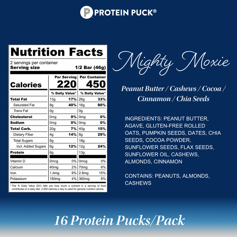 Mighty Moxie (Cocoa, Cashew, Cinnamon) (16 - 3.25oz Bars)