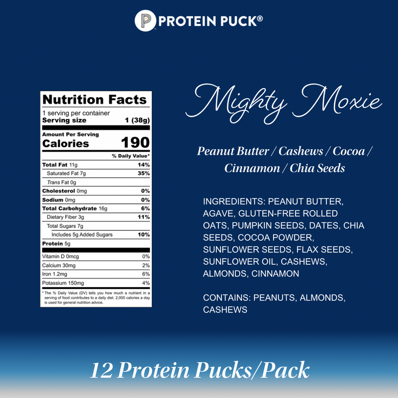 Mighty Moxie Mini (Cocoa, Cashew, Cinnamon) (12 - 1.34oz Bars)