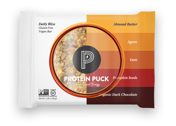 Daily Bliss (Almond Butter, Dark Chocolate) (16 - 3.25oz Bars) - Protein Puck