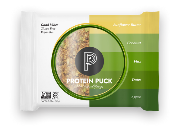 Good Vibes (Coconut, Almond, Sunflower) (16 - 3.25oz Bars) - Protein Puck