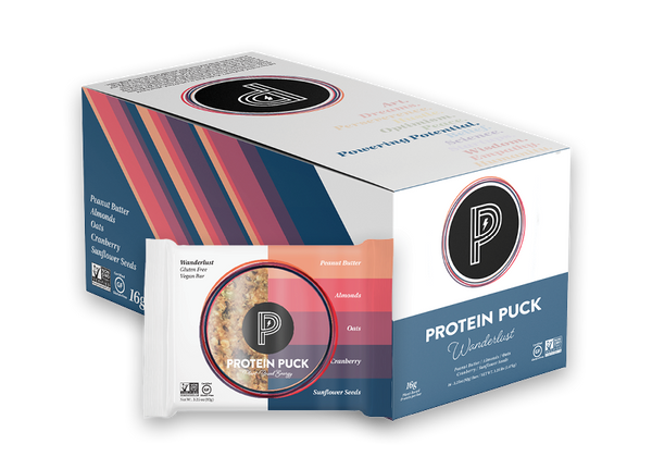 Wanderlust (Peanut Butter, Oats, Cranberry) (16 - 3.25oz Bars) - Protein Puck