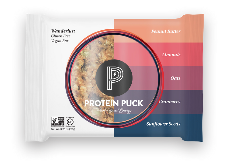 Wanderlust (Peanut Butter, Oats, Cranberry) (16 - 3.25oz Bars) - Protein Puck
